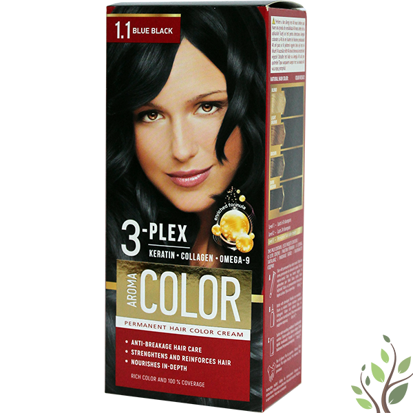 Aroma Color hajfesték 01.1 kékes fekete