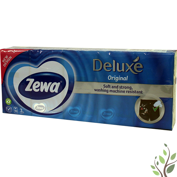 Zewa Deluxe papír zsebkendő 10x10 db 3 réteg natúr