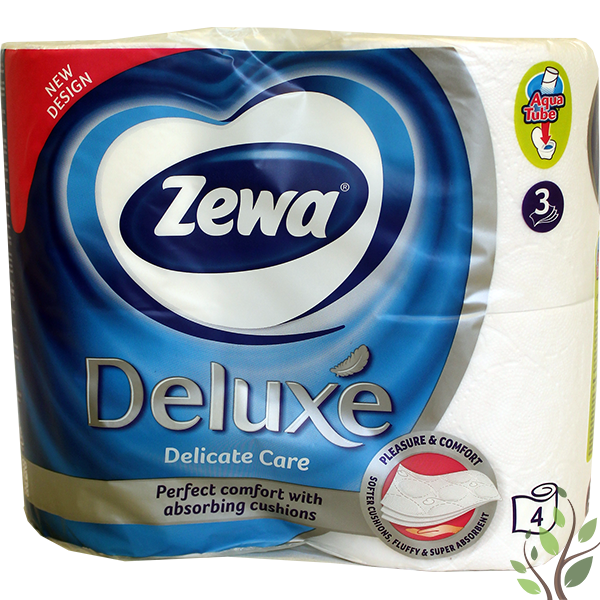 Zewa Deluxe toalettpapír 4 tekercs 3 rétegű fehér 150 lap