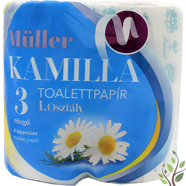 Müller toalettpapír 4 tekercs 3 rétegű kamilla