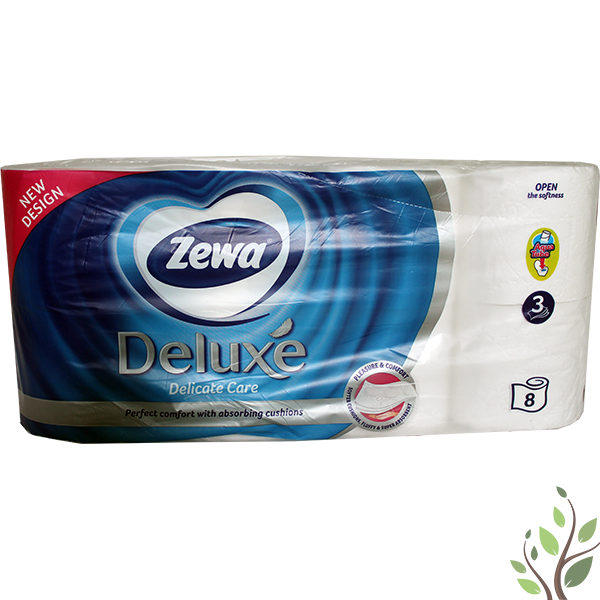 Zewa Deluxe toalettpapír 8 tekercs 3 rétegű fehér 150 lap