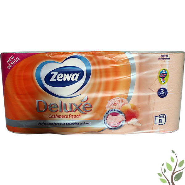 Zewa Deluxe toalettpapír 8 tekercs 3 rétegű barack 150 lap