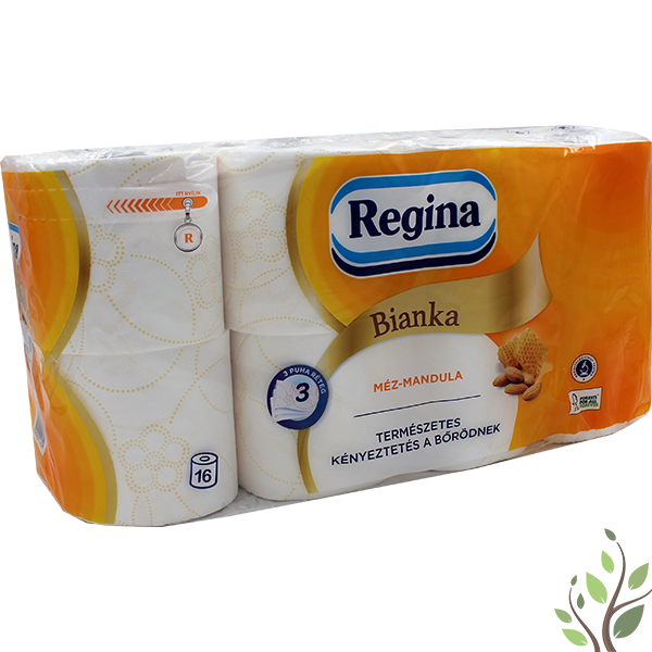 Regina Bianka toalettpapír 16 tekercs 3 réteg 150 lap Méz mandula