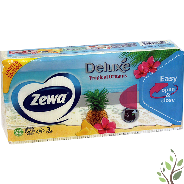 Zewa Deluxe papírzsebkendő 90 db 3 réteg tropical dreams