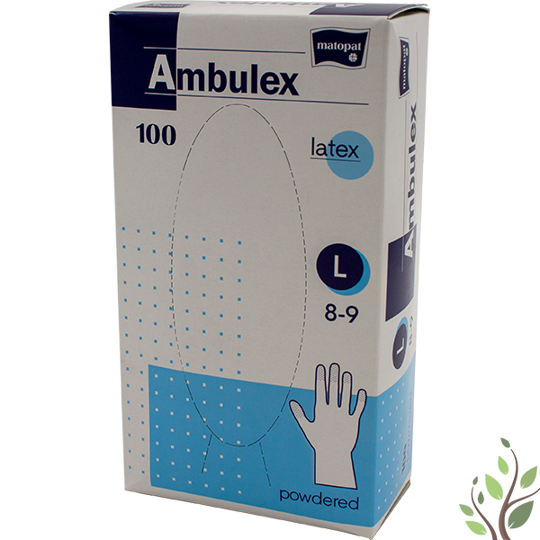 Ambulex latex gumikesztyű L 100db púderes