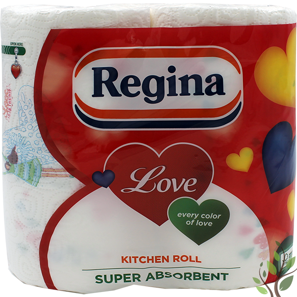 Regina kéztörlő 2 tekercs 2 réteg Love