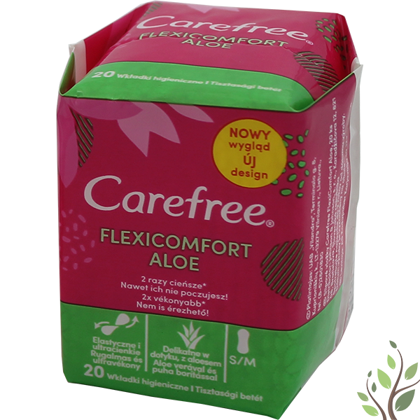 Carefree tisztasági betét 20db flexicomfort aloe (green)